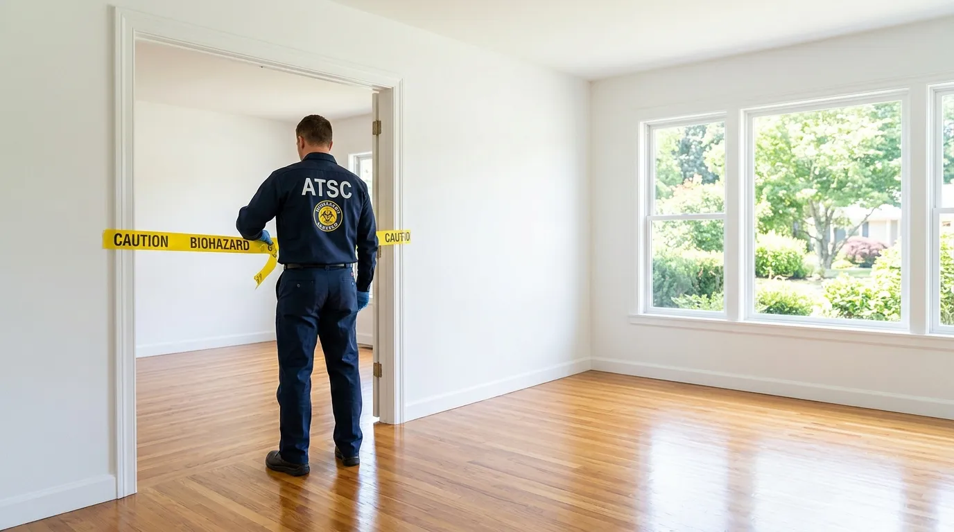 Certified biohazard cleanup crew performing Crime Scene Cleanup in Kemp Mill